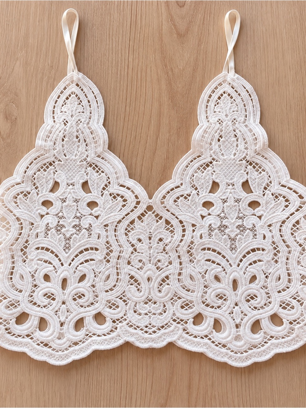 Lace Bralette Crop Top - White